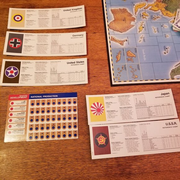 WB Axis Allies Board Game 1987 World War 2 COMPLETE Strategy Gift - Picture 4 of 15